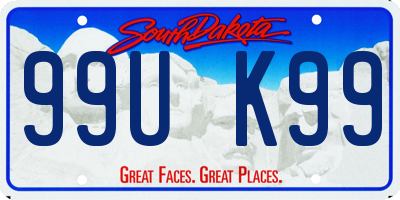 SD license plate 99UK99