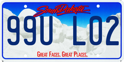 SD license plate 99UL02