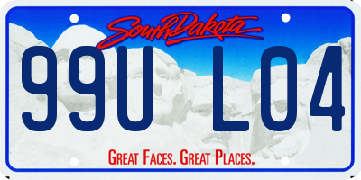 SD license plate 99UL04