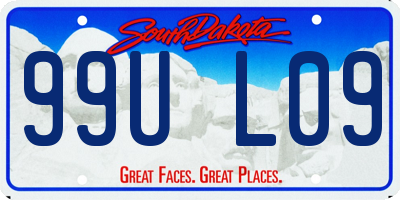 SD license plate 99UL09