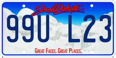 SD license plate 99UL23