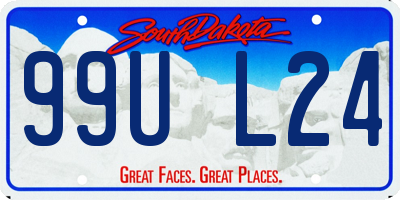 SD license plate 99UL24