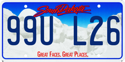 SD license plate 99UL26