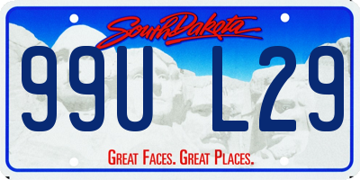 SD license plate 99UL29