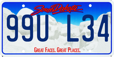 SD license plate 99UL34
