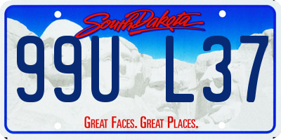 SD license plate 99UL37
