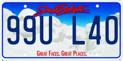 SD license plate 99UL40