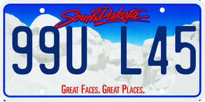 SD license plate 99UL45