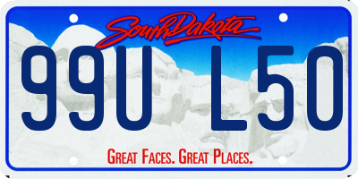 SD license plate 99UL50