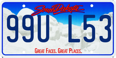 SD license plate 99UL53