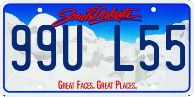 SD license plate 99UL55
