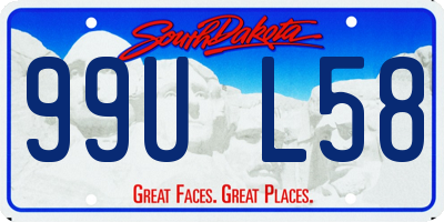 SD license plate 99UL58