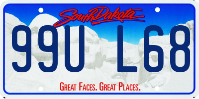 SD license plate 99UL68