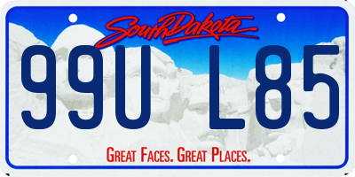 SD license plate 99UL85