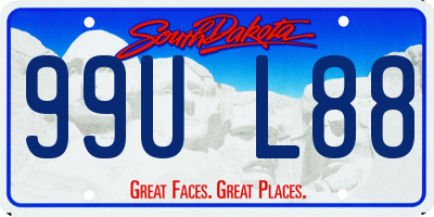 SD license plate 99UL88