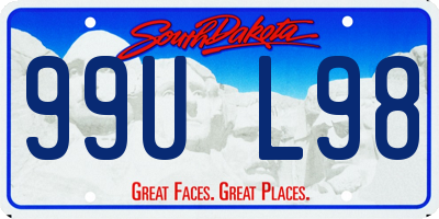SD license plate 99UL98