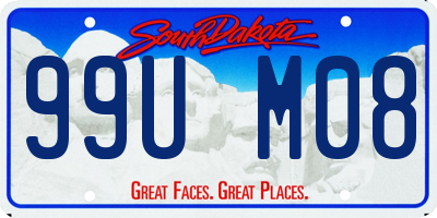 SD license plate 99UM08