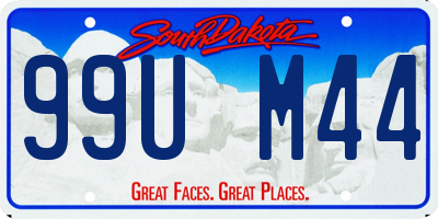 SD license plate 99UM44