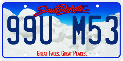 SD license plate 99UM53
