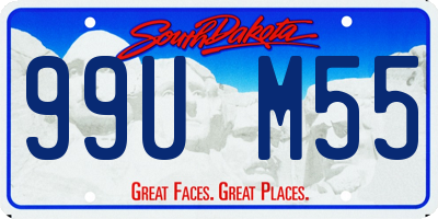 SD license plate 99UM55