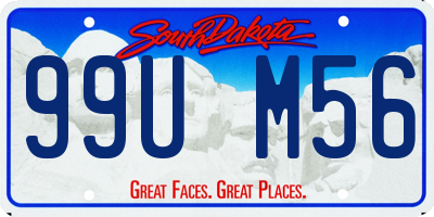 SD license plate 99UM56