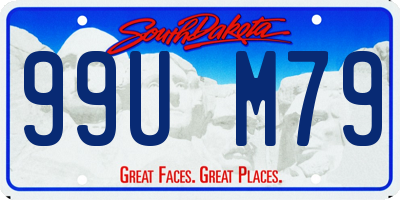 SD license plate 99UM79