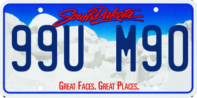 SD license plate 99UM90