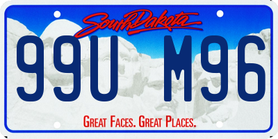 SD license plate 99UM96