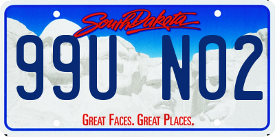 SD license plate 99UN02