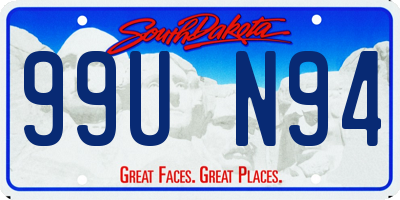 SD license plate 99UN94