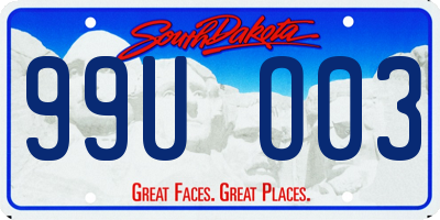 SD license plate 99UO03