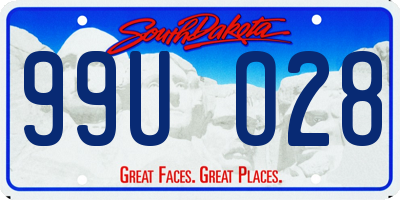 SD license plate 99UO28