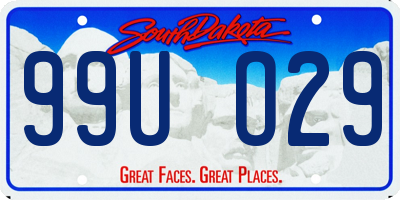 SD license plate 99UO29