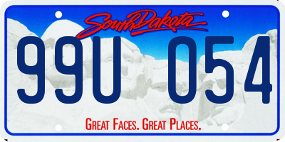 SD license plate 99UO54