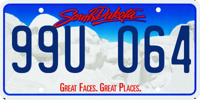 SD license plate 99UO64
