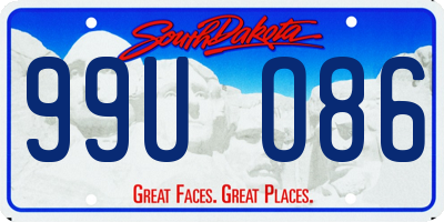SD license plate 99UO86
