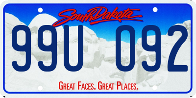 SD license plate 99UO92