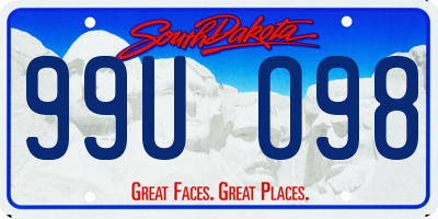 SD license plate 99UO98