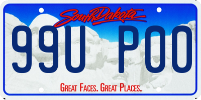 SD license plate 99UP00