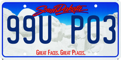 SD license plate 99UP03