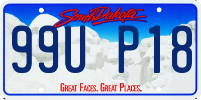 SD license plate 99UP18