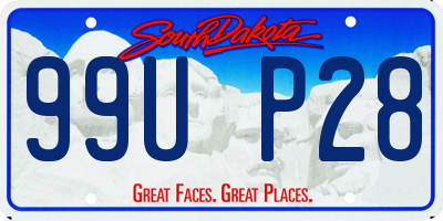 SD license plate 99UP28