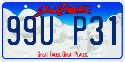 SD license plate 99UP31
