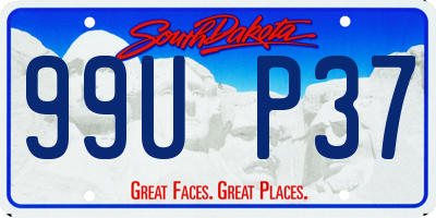 SD license plate 99UP37
