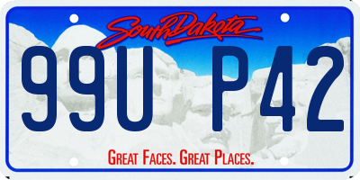 SD license plate 99UP42
