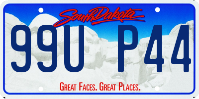 SD license plate 99UP44