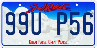 SD license plate 99UP56