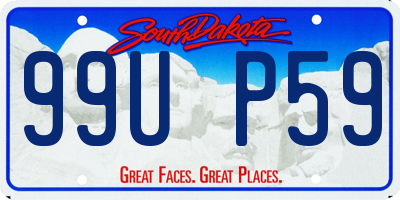 SD license plate 99UP59