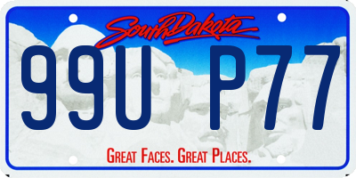 SD license plate 99UP77