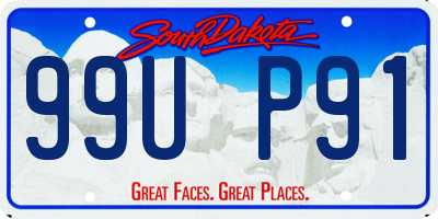SD license plate 99UP91